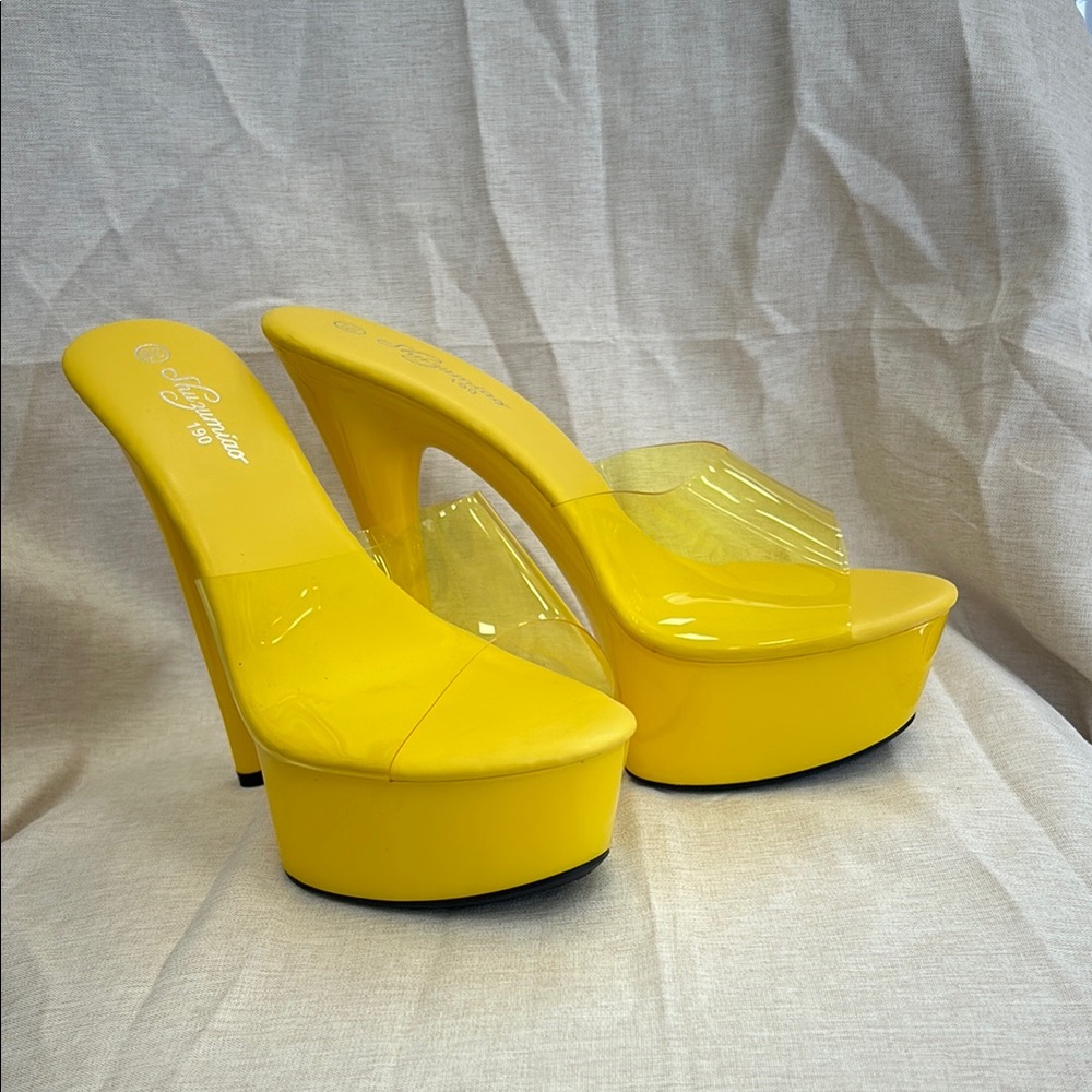 Yellow Platform Heels